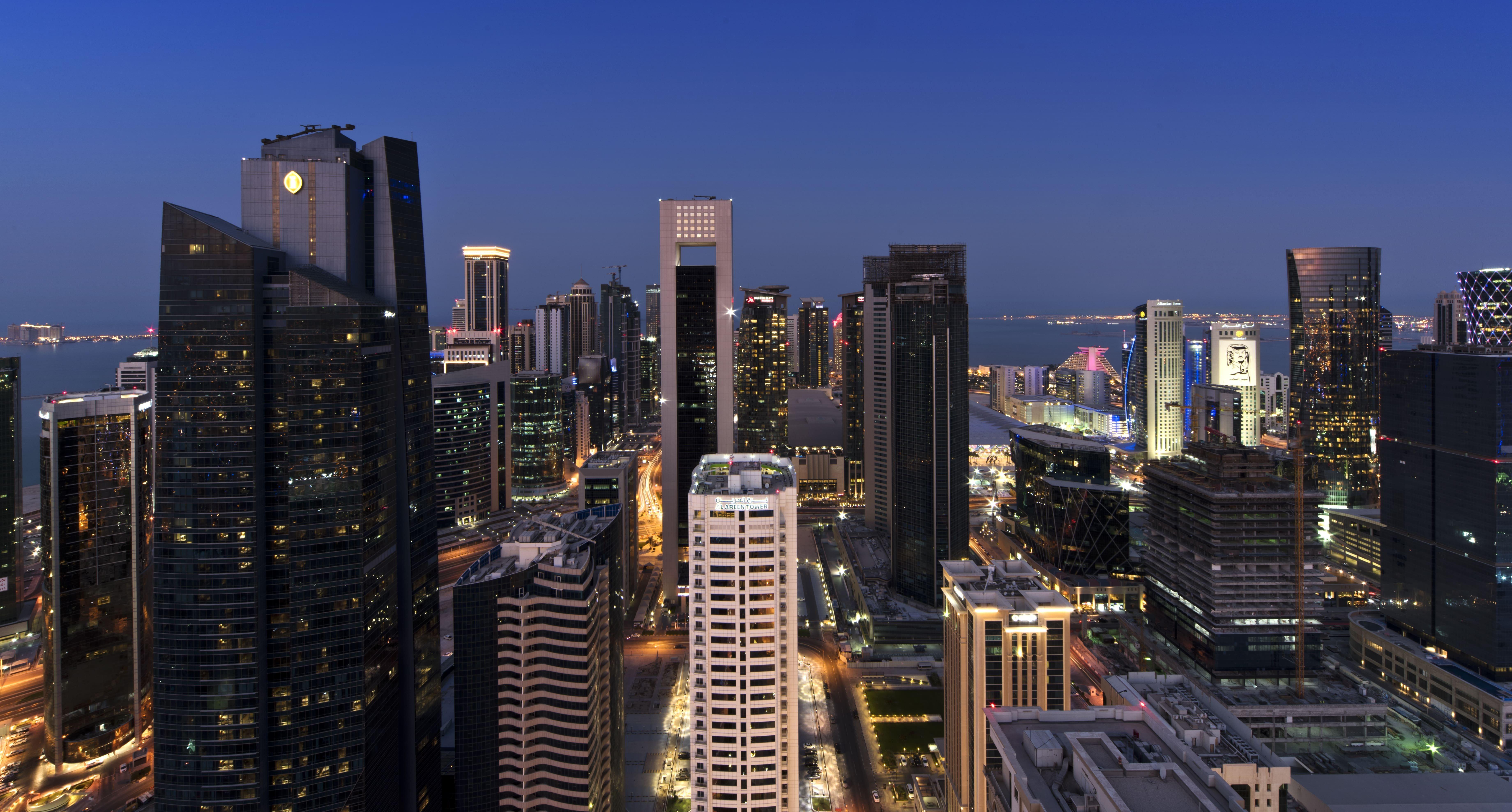 Voco Doha West Bay Suites By Ihg Exterior photo Manama skyline