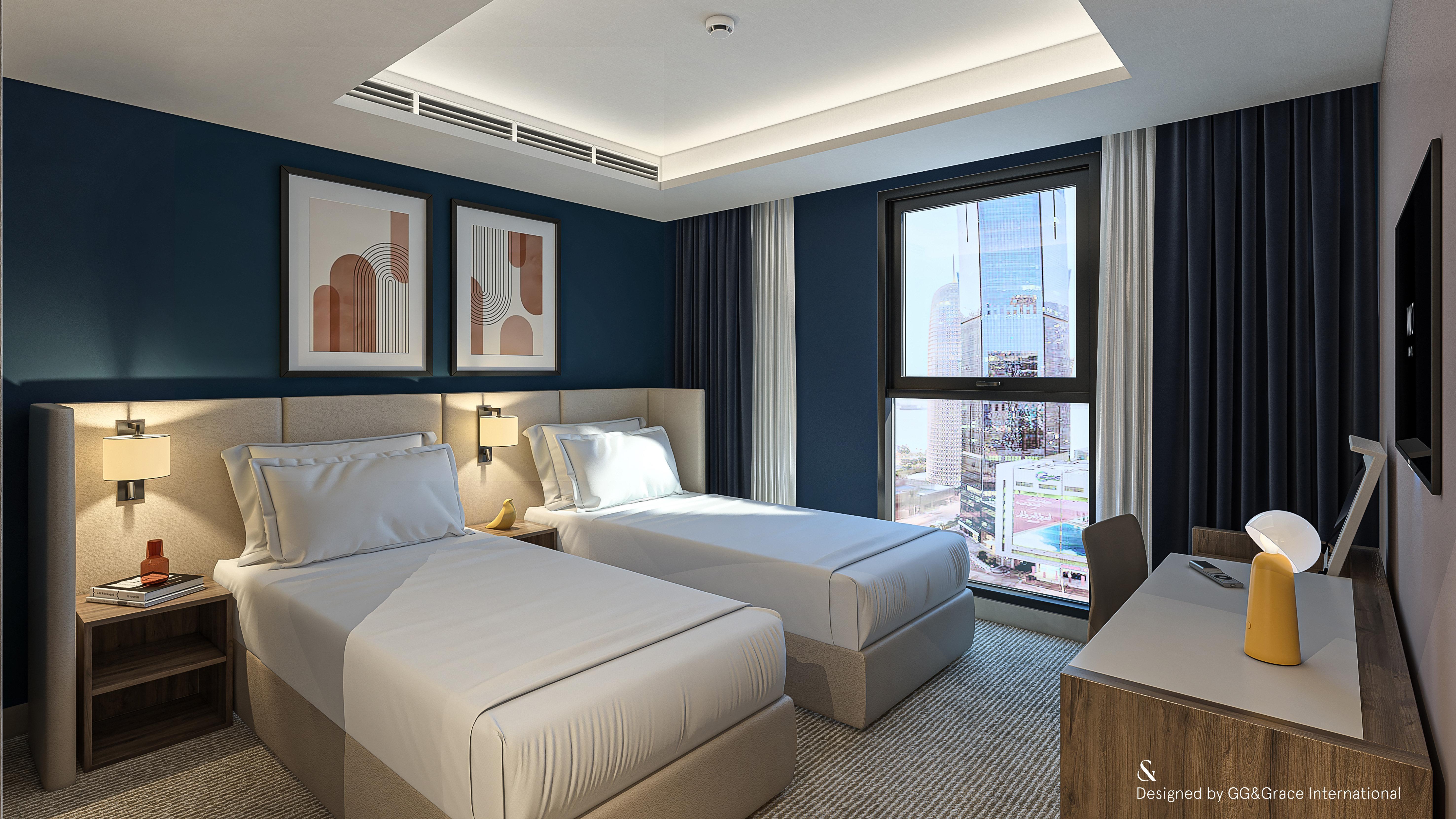 Voco Doha West Bay Suites By Ihg Exterior photo A guest room at the hotel